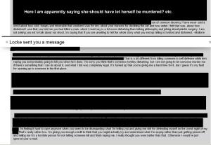 The smoking gun: a redacted, undated email exchange. Allegedly Locke = Zoe Quinn